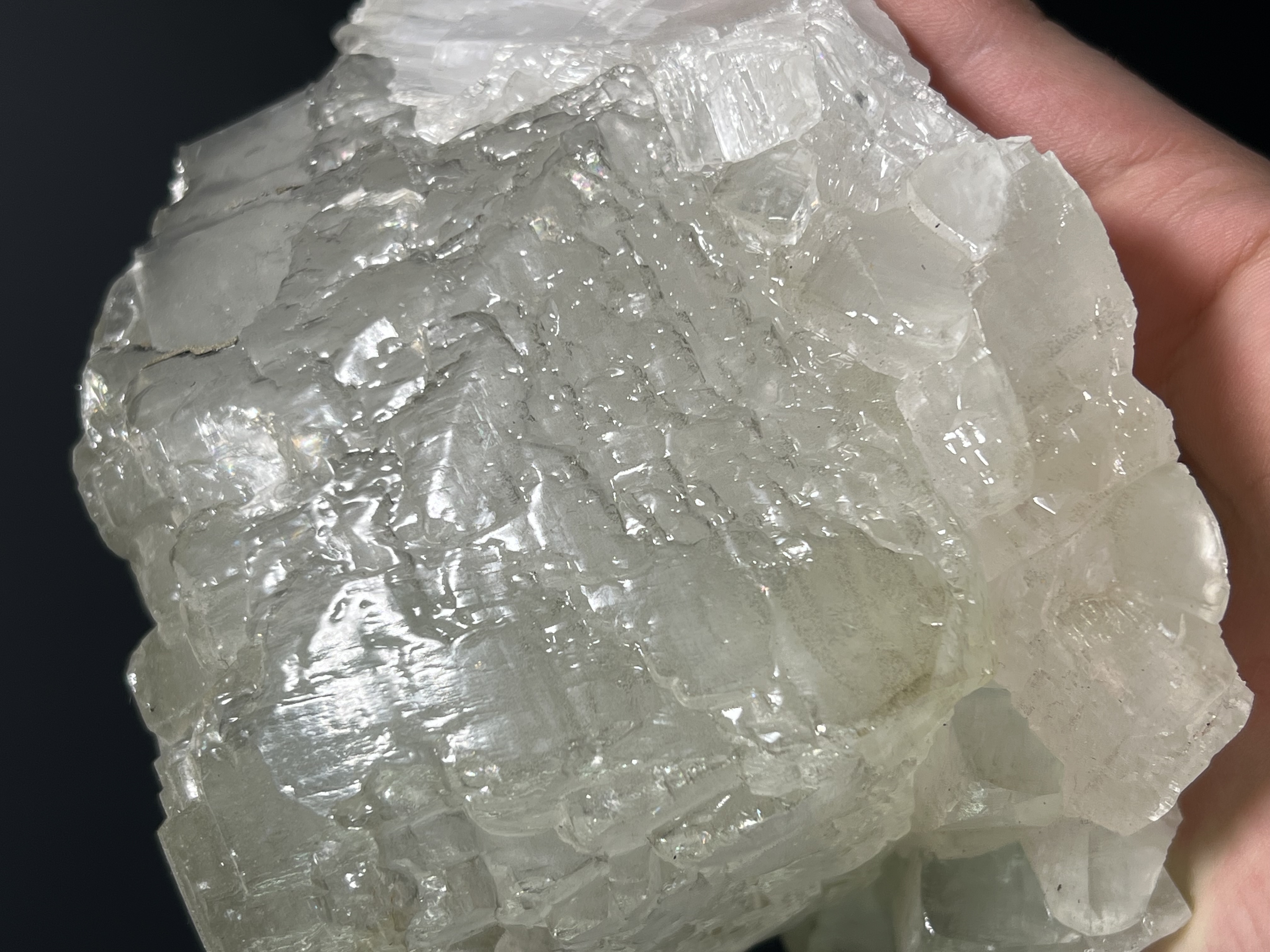 Special, Colored Alloys Clear Gray Crystal Calcite Specimen, 2kg