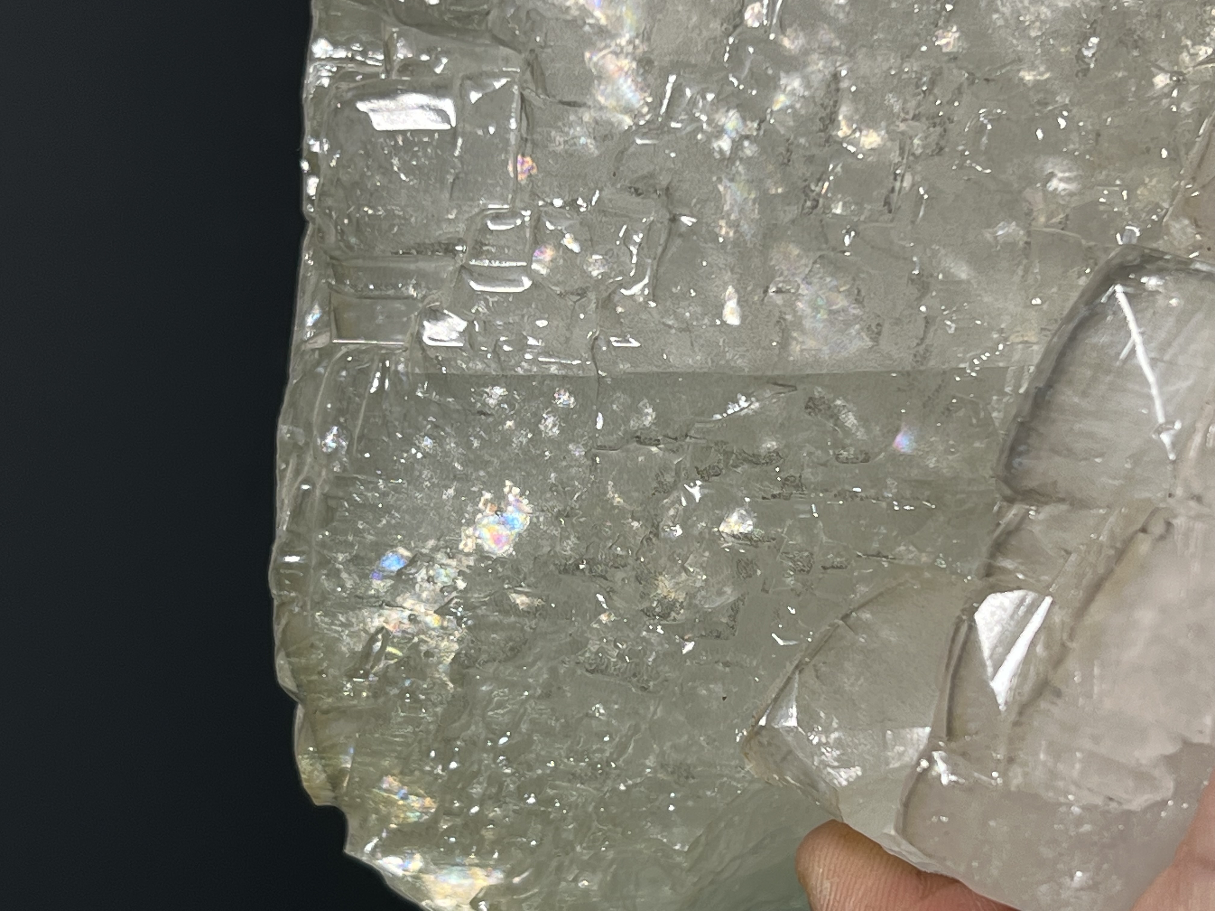 Special, Colored Alloys Clear Gray Crystal Calcite Specimen, 2kg