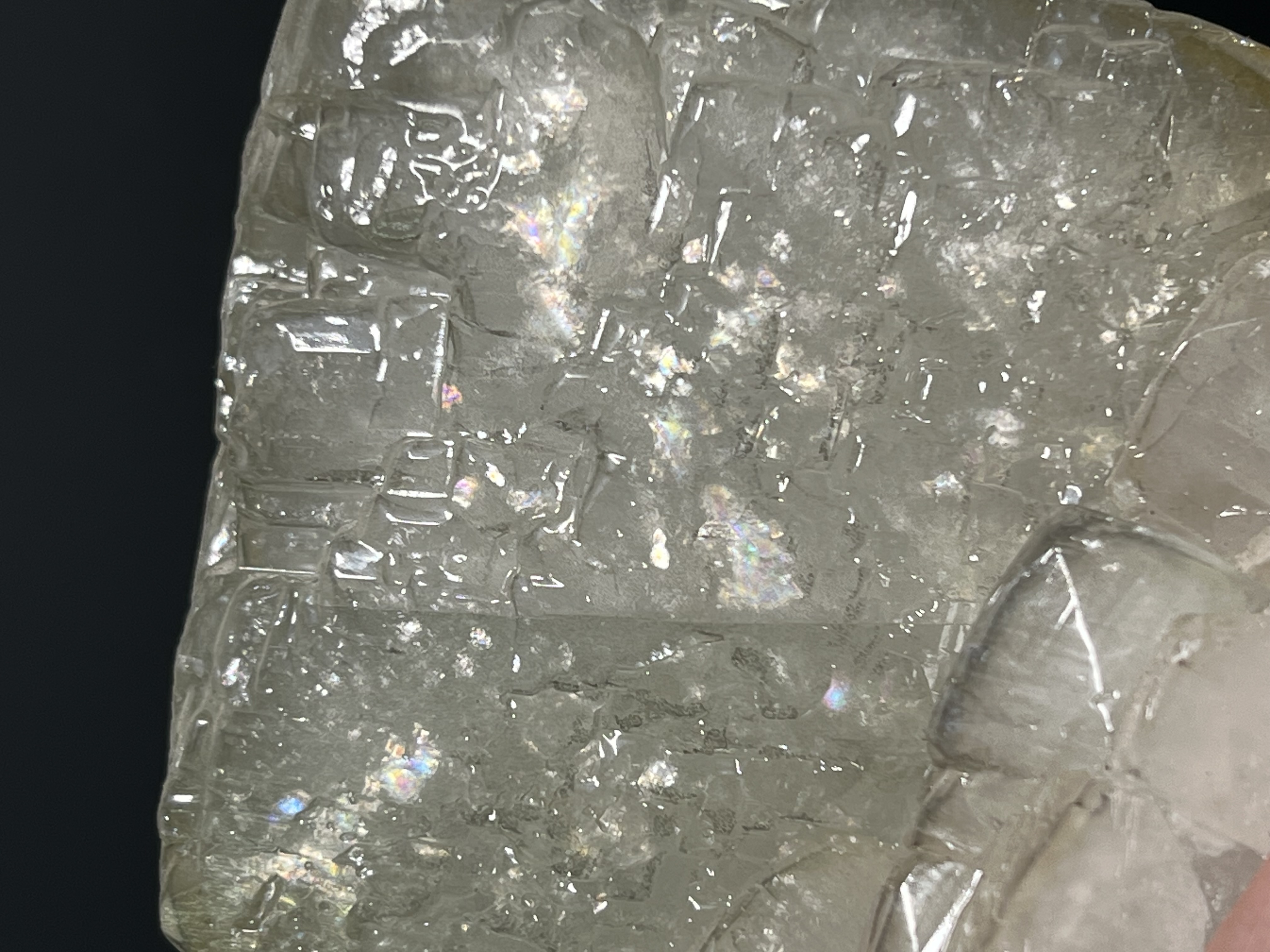 Special, Colored Alloys Clear Gray Crystal Calcite Specimen, 2kg