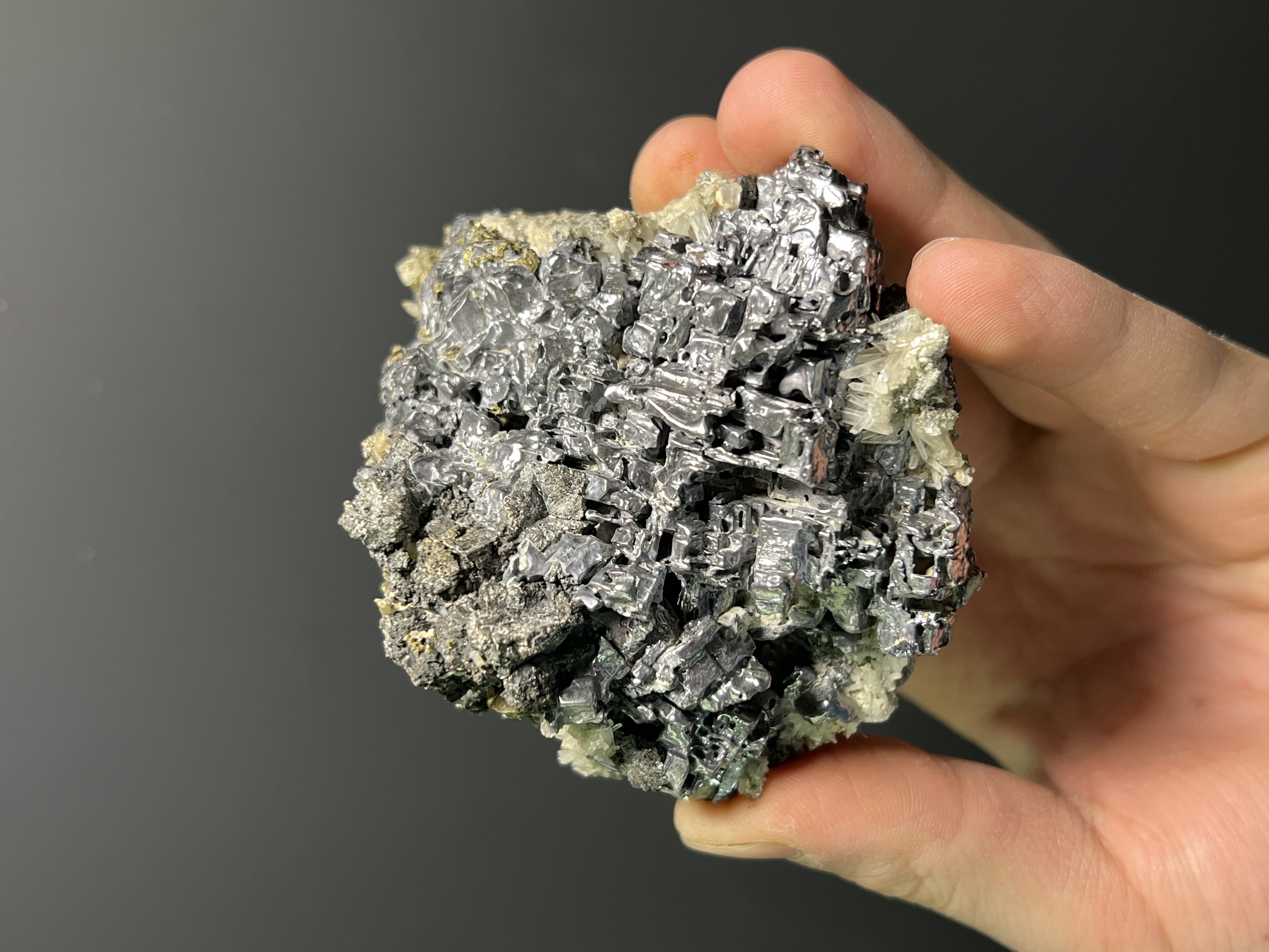 Pyrite And Quartz With Galena Specimen, 470gram