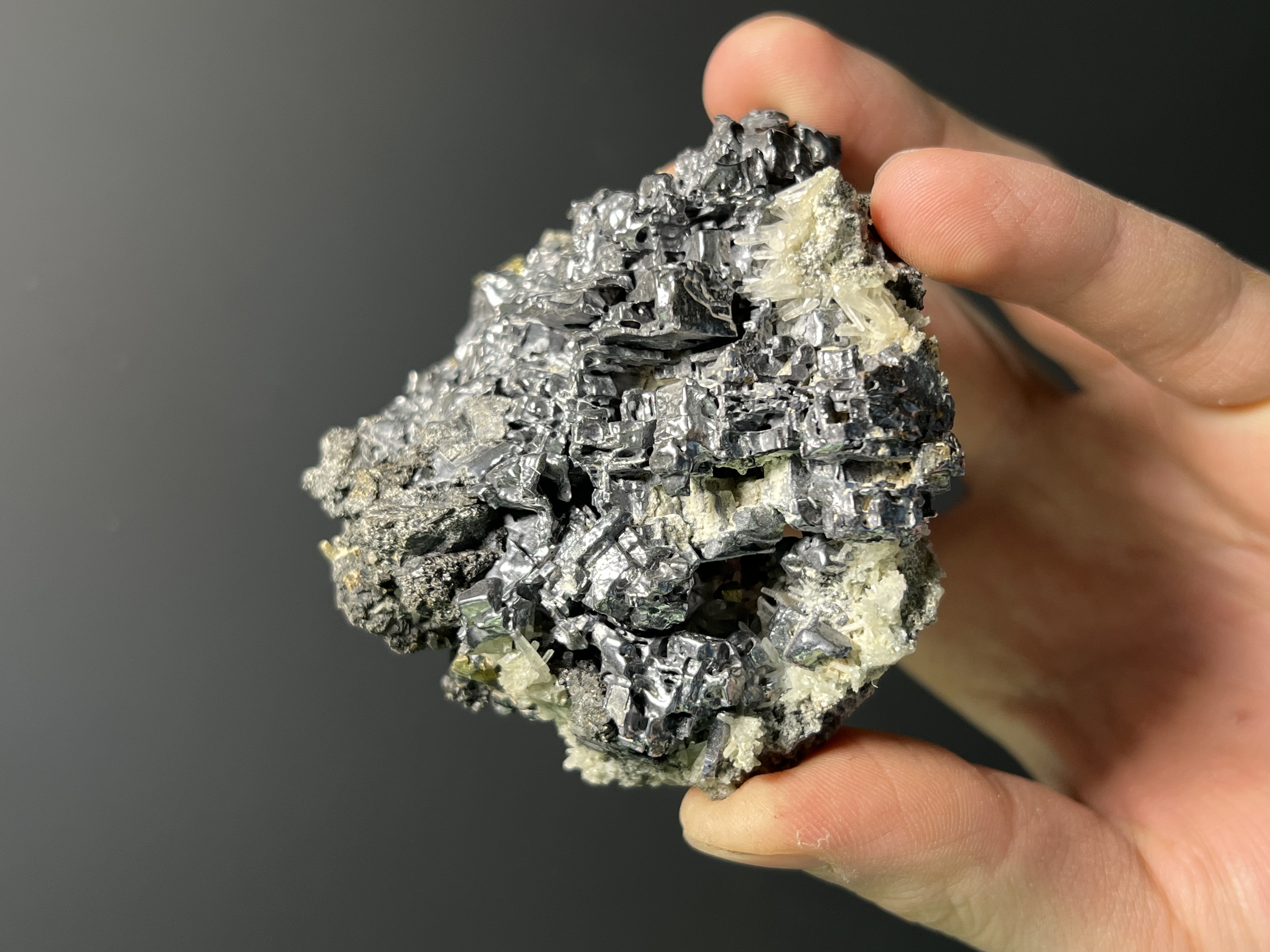 Pyrite And Quartz With Galena Specimen, 470gram