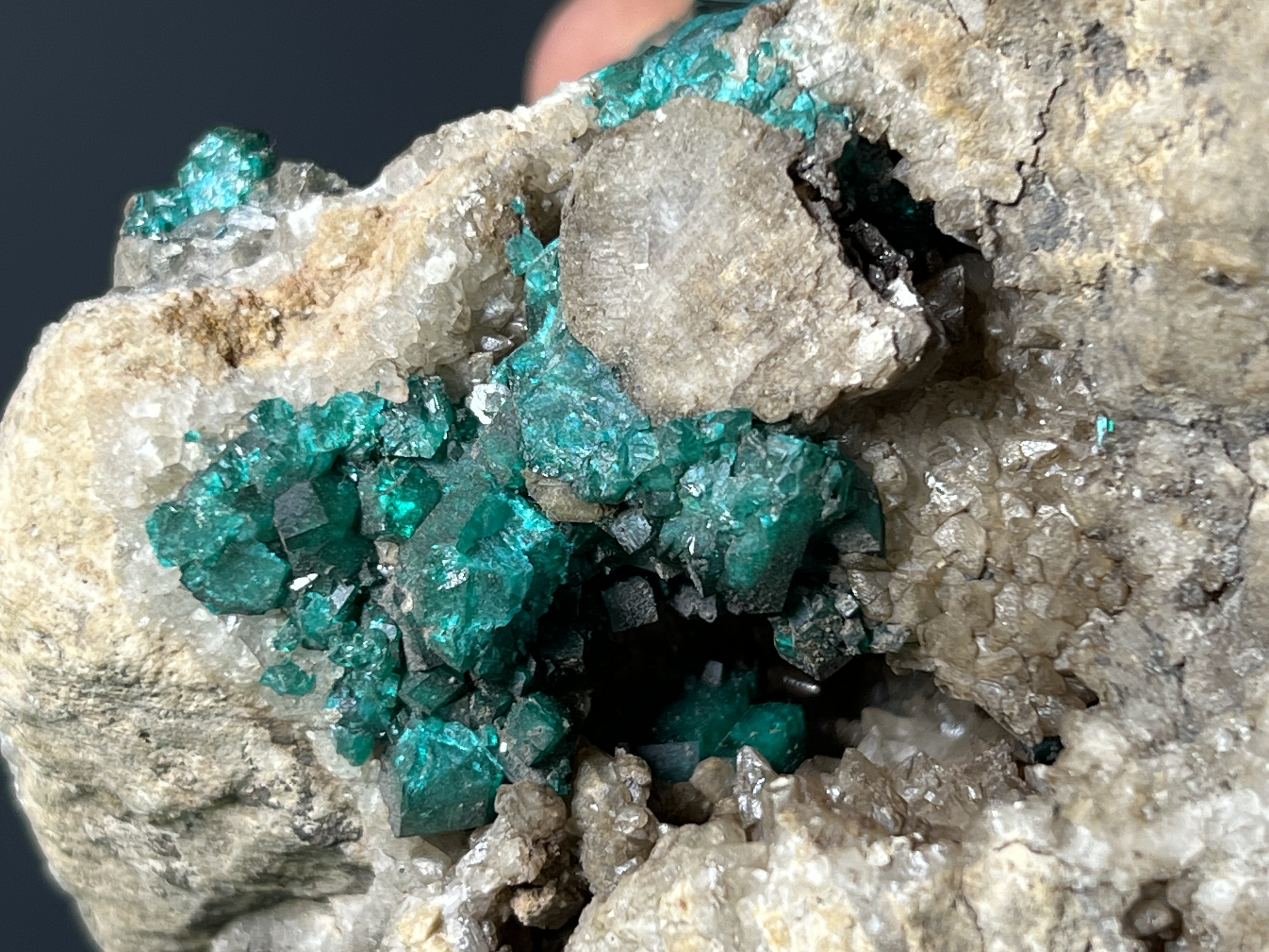 Very Special Dioptase On Matrix Specimen, 1,1kg