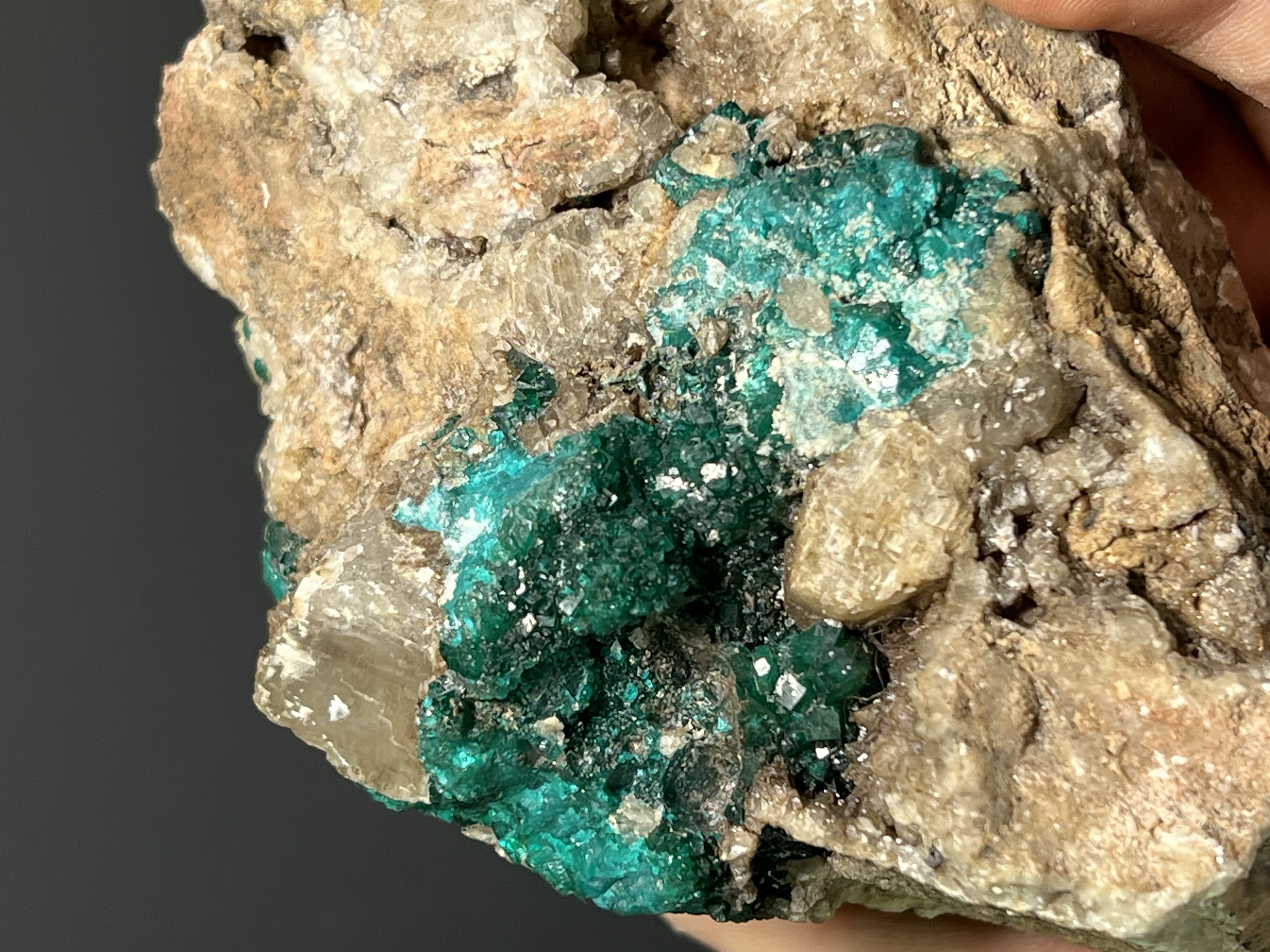 Very Special Dioptase On Matrix Specimen, 1,1kg