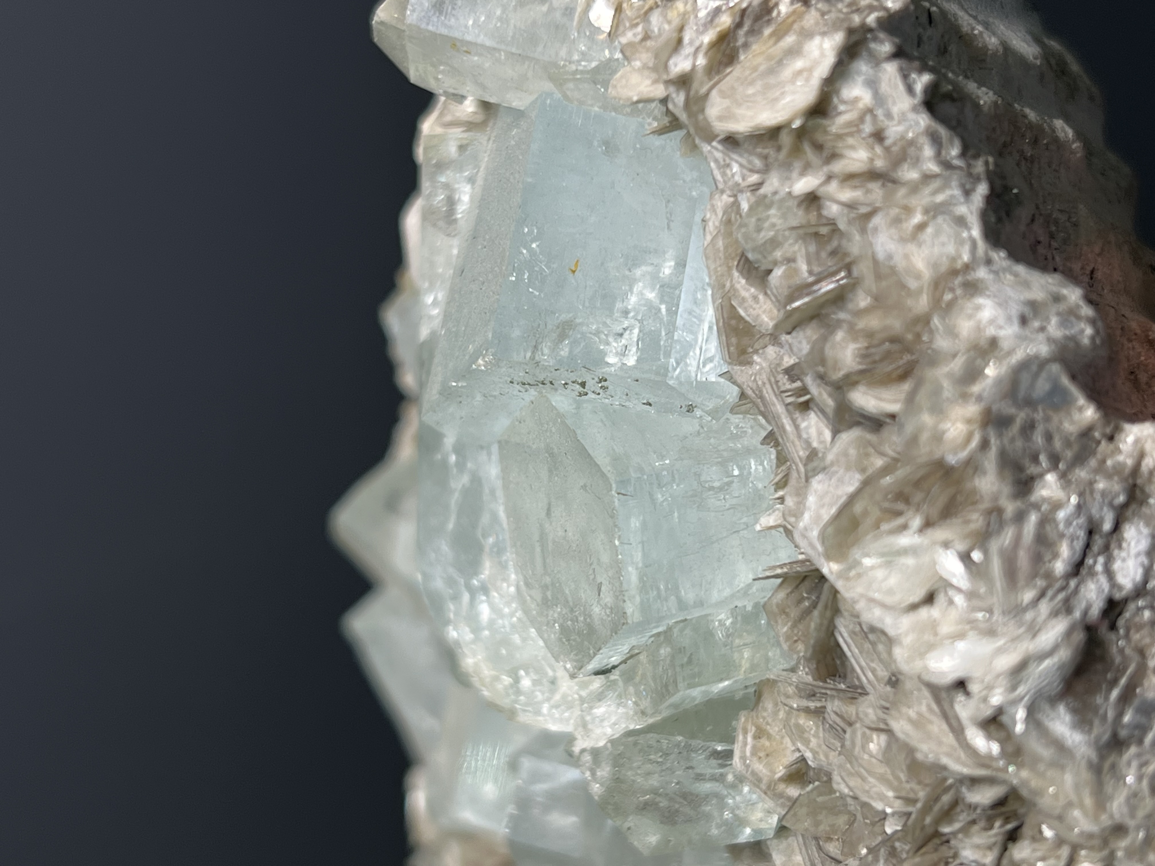 Museum Grade, Aquamarine With Muscovite Specimen, 700gram