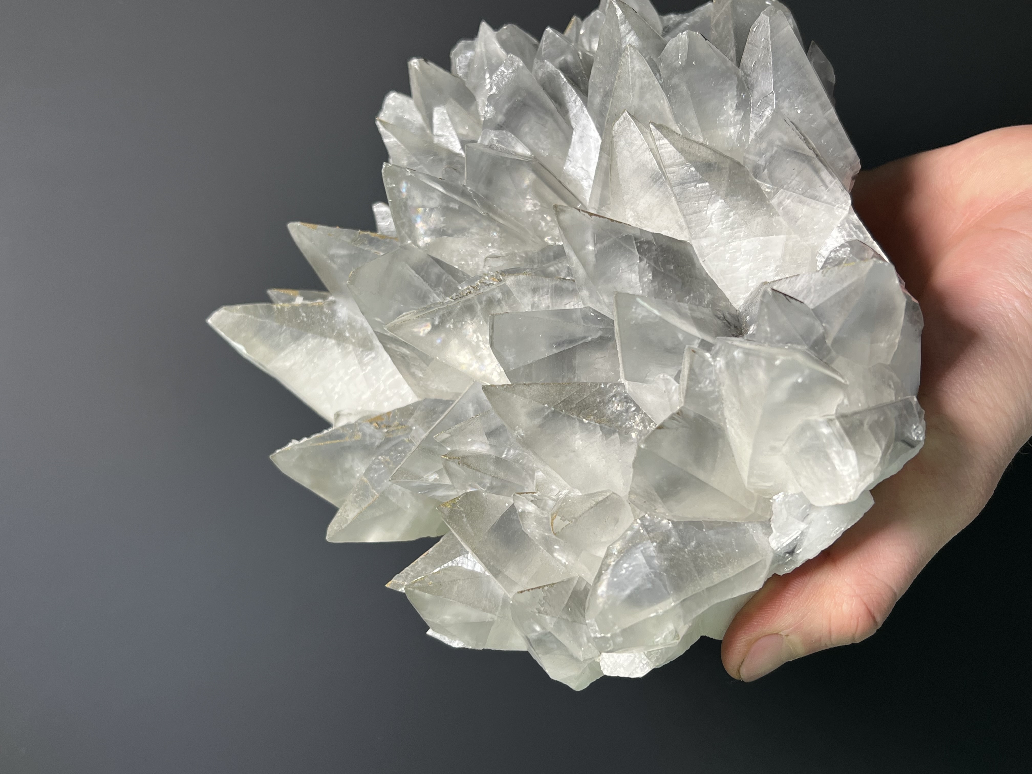 Large Size, Pyrite With Gray Crystal Calcite - Turkey