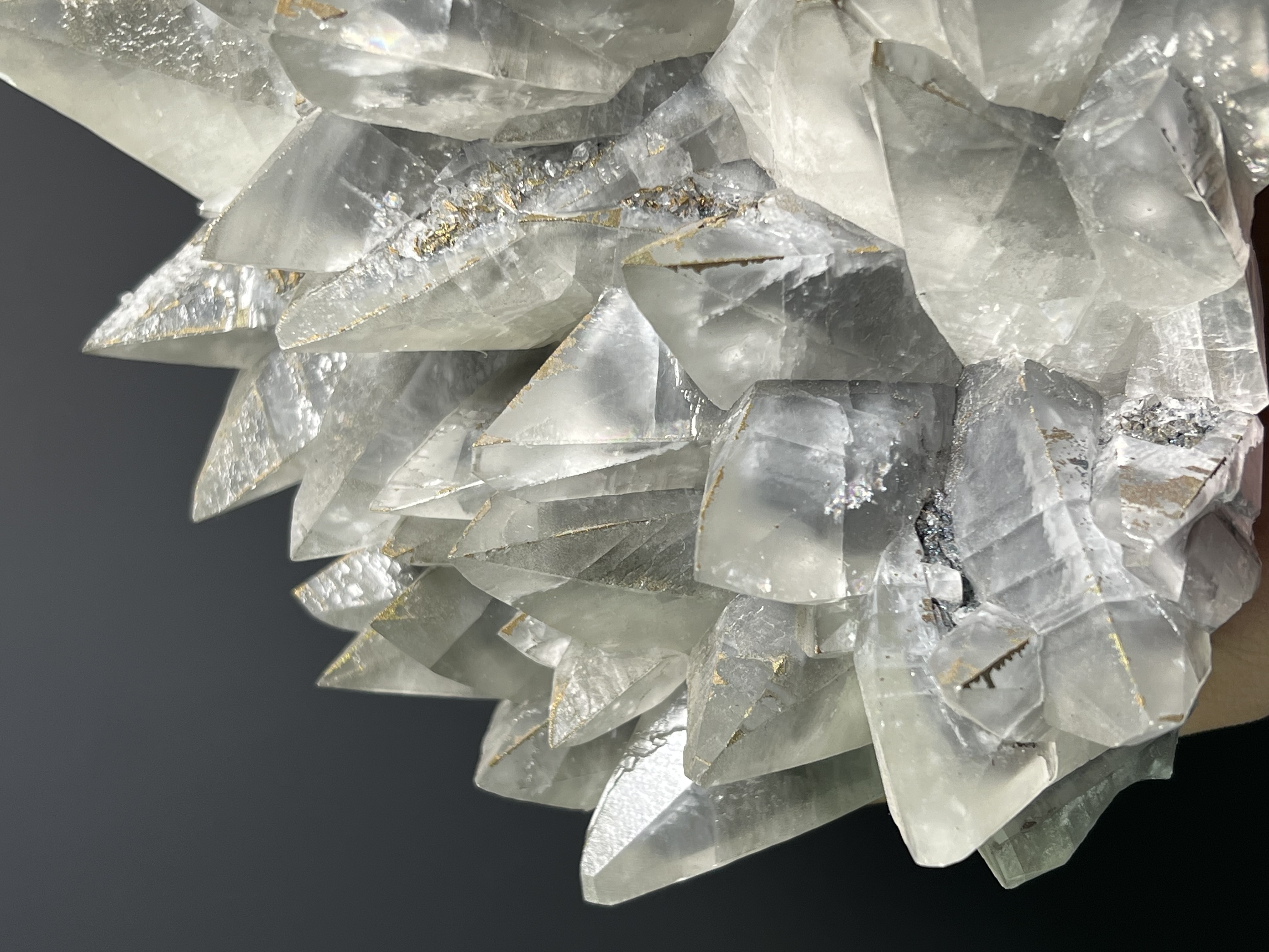 Large Size, Pyrite With Gray Crystal Calcite - Turkey