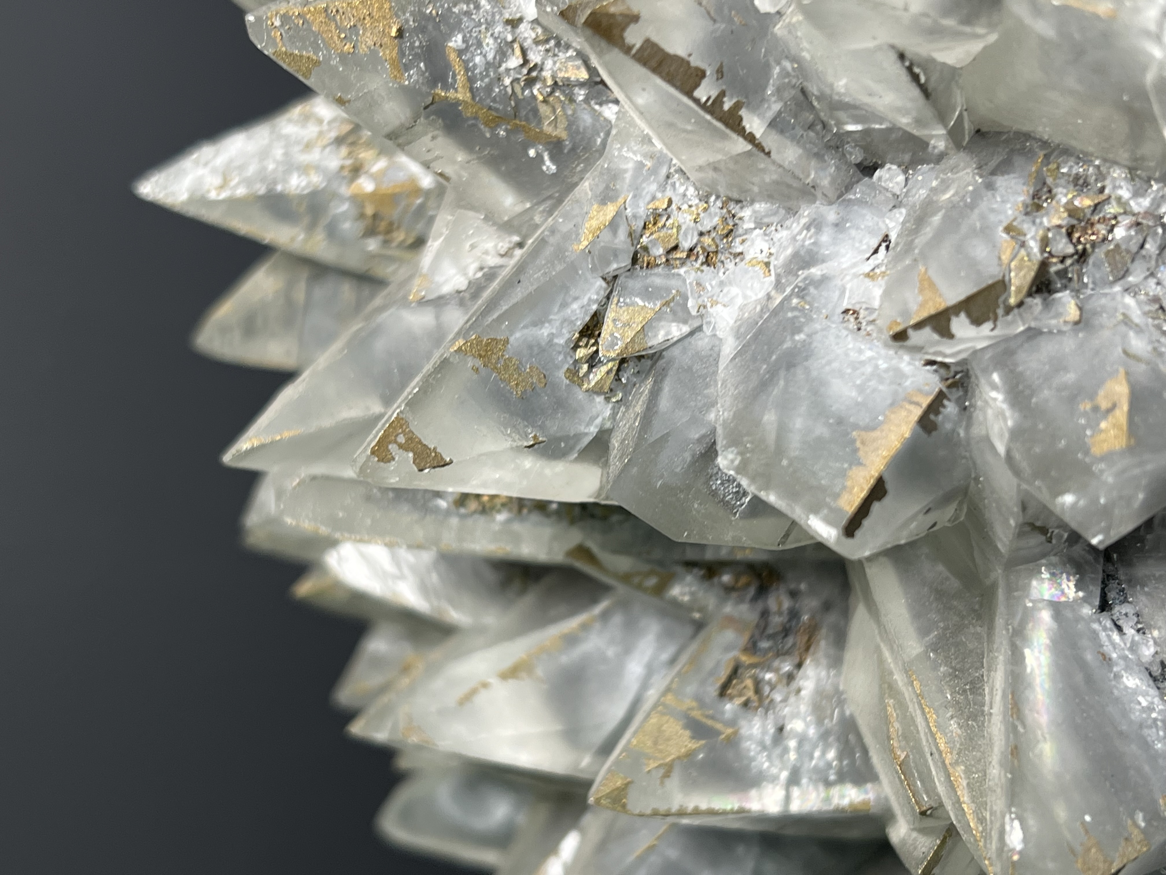 Large Size, Pyrite With Gray Crystal Calcite - Turkey